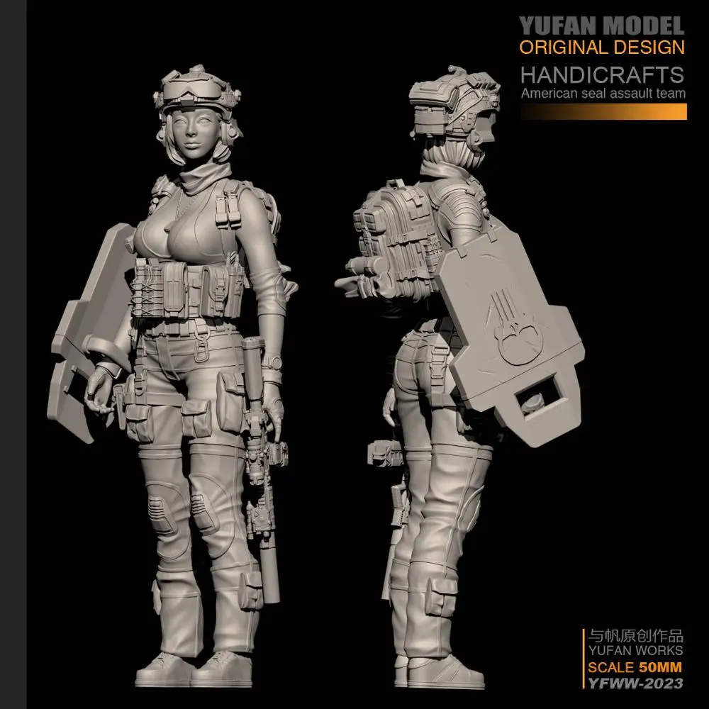 1/35 Смола модельный комплект современный женский солдат Неокрашенный