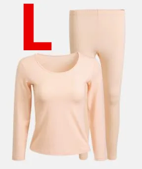 New XiaoMi Cottonsmith man woman Soft and comfortable underwear set Silky and soft Autumn Warm clothing Close-fitting clothes - Цвет: Women (Pink)