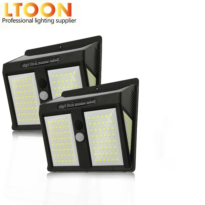 

2019 Новый 146LED Солнечный настенный светильник тело чувство света Водонепроницаемый Открытый прожектор садовые огни