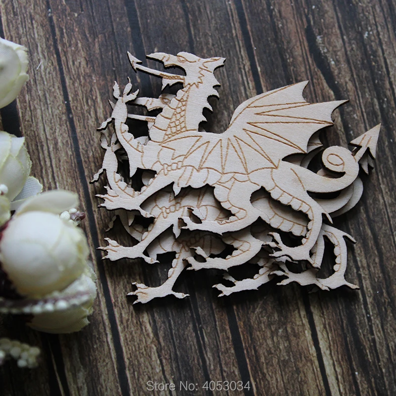 Деревянная фанера Welsh Red Dragon &quotY Ddraig Goch&quot 3 мм | Дом и сад