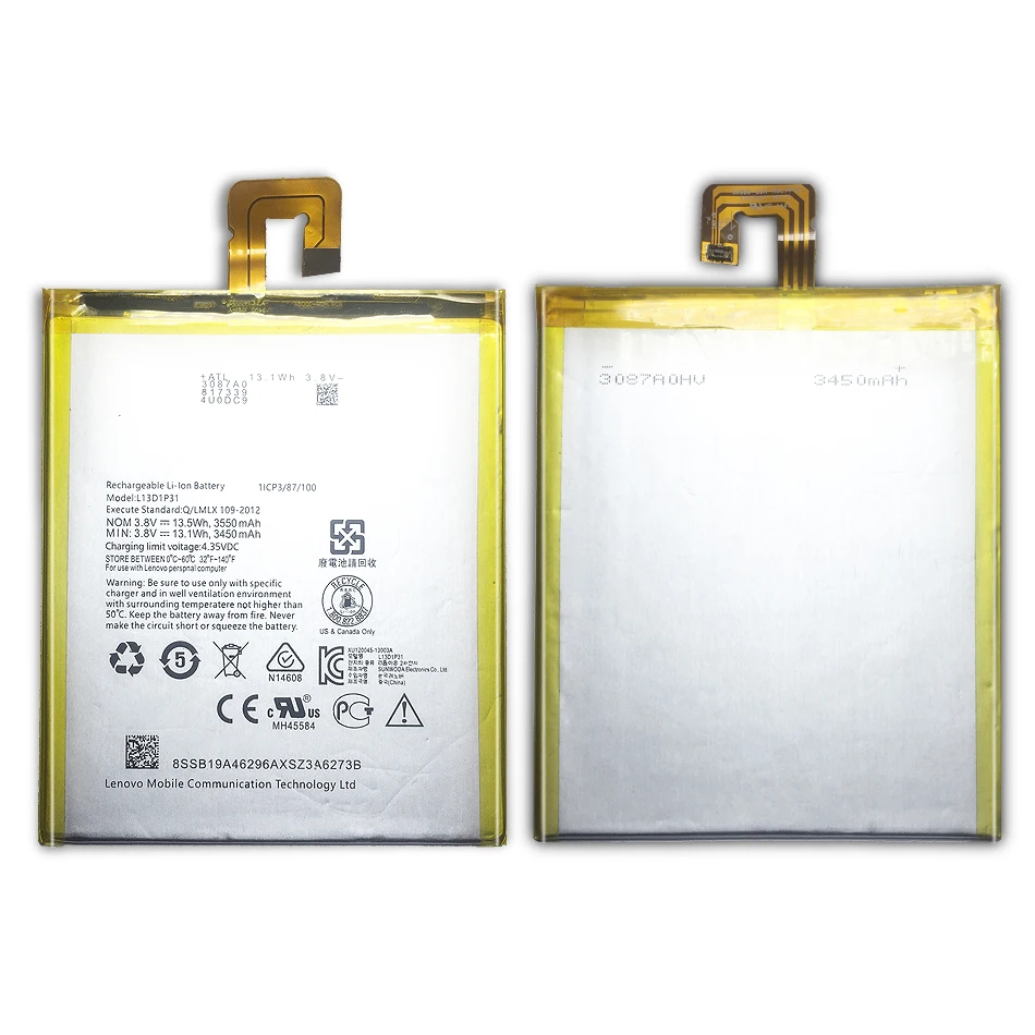 Для Lenovo LePad Pad S5000 S5000-H планшет Батарея L13D1P31 3550 мАч для Lenovo LePad Pad S5000 S5000-H