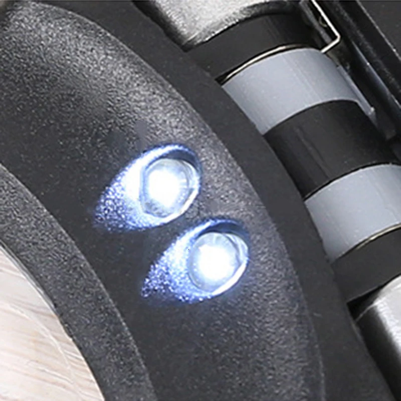 Magnifier Large Dual-Purpose Hands Free Magnifying Glass Reading With Led Light Black