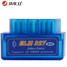 Jmcq mini elm327 obd2 scanner bluetooth obd carro ferramenta de diagnóstico leitor código para android inglês acessórios do carro