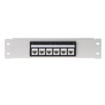 

RJ45 CAT6 6 Ports Patch Panel Frame With RJ45 Keyston Module Jack Connector R9JA