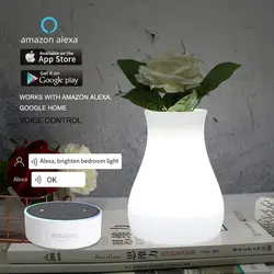 WiFi Smart APP управление Светодиодная настольная лампа ресторан кофе бар столовая ваза окружающий ночник работа с Alexa Google Home