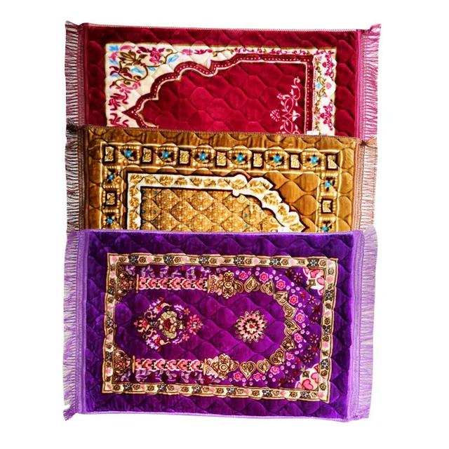 Drop Shipping 80*120cm Thicken Prayer Rug Kneeling Mat for Muslim Islam Prayer Door Floor Mat Carpet