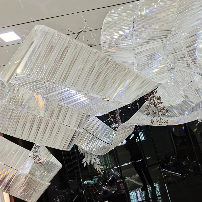 

Wedding Props Plastic Crystal Streamers Wedding Ceiling Hanging Ornament Background Decoration Crystal Film Party Stage Layout