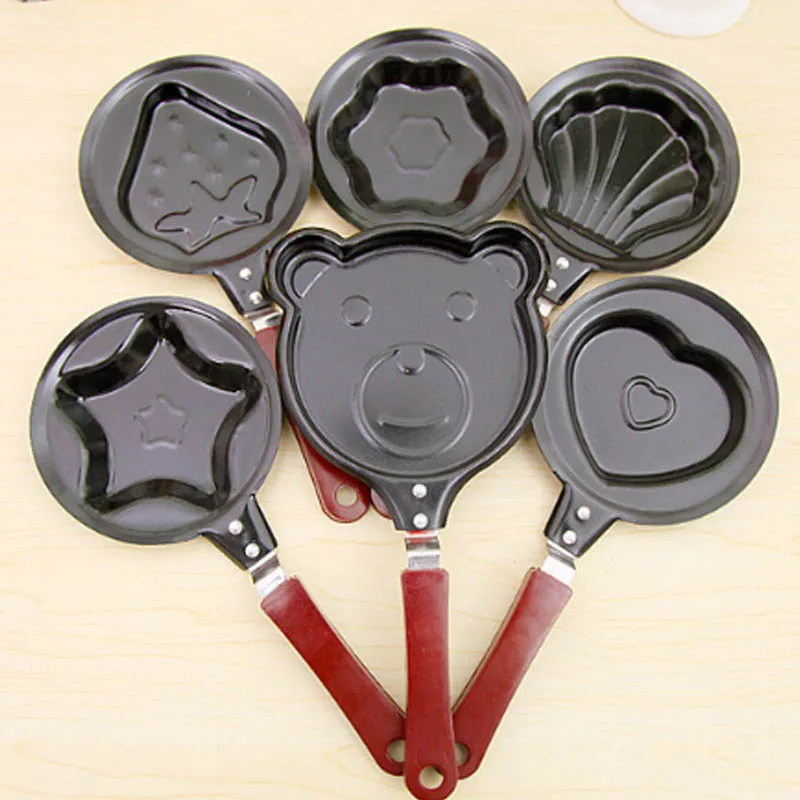 

Cute Shaped Egg Mould Pans Nonstick Stainless Mini Breakfast Egg Frying Pans Cooking Tools Steel Kitchen Accessoories