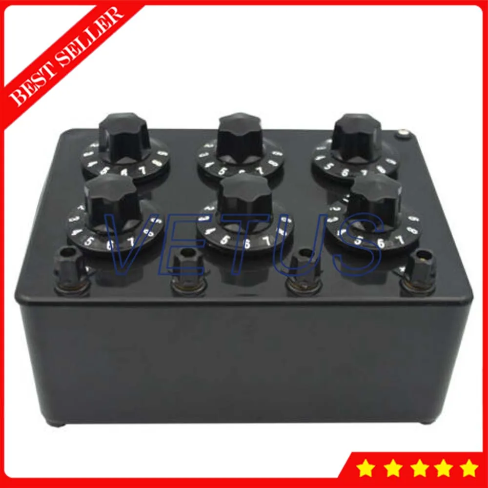 US $245.01 DC Resistance Box 6 Dials Precision Variable Decade Resistor Rotary Resistance Box 0 to1111110M Zero Resistance 305 m