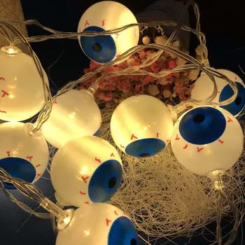 

Kuulee 10LED Halloween Paper Lantern Glowing Eyeball Handheld Lantern Ghost Festival Scene Arrangement Decorative Light String