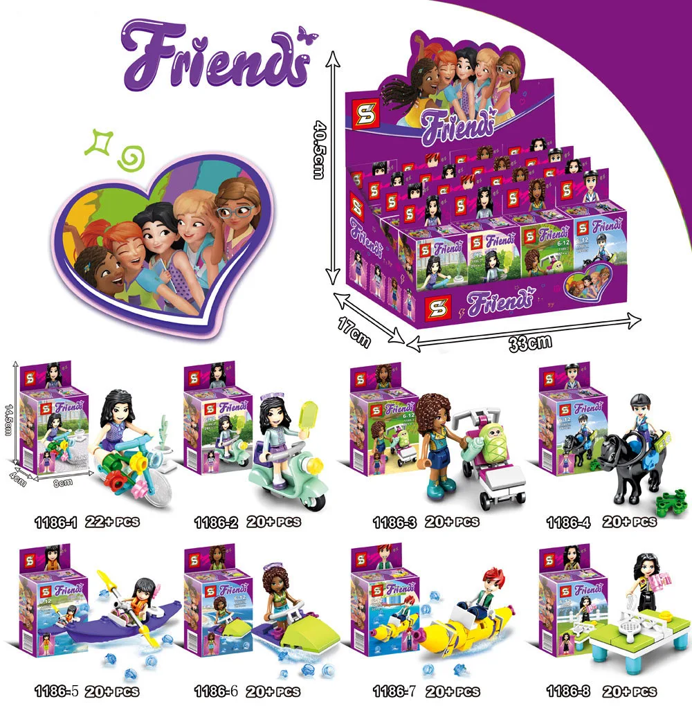 Legoing Friends Princess Olivia Mia Kate Emma Andrea Building Blocks Toys For Children Friends Legoing Mini Figures Toy