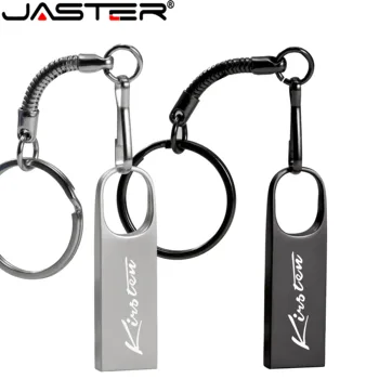 

JASTER USB 2.0 metal USB Flash Drive 64GB 32GB 16GB 8GB 4GB USB Stick Pen Drive Real Capacity Custom logo pendrive gifts