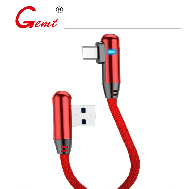 

Smart light double elbow USB data cable for Apple mobile phone charging cable Android Type-C datum cable