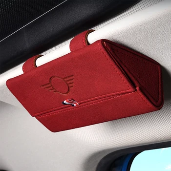 

Car Sunshade Glasses Case Storage Box Sun Visor Clip Clamp Card Holder For Mini Cooper S JCW One R55 R56 F54 F55 F56 Accessories