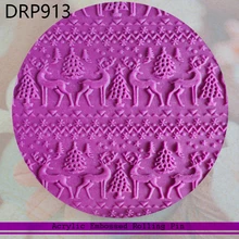 Рождество тиснение Скалка выпечки печенье лапша печенье, фондан, пирог тесто гравировкой ролик