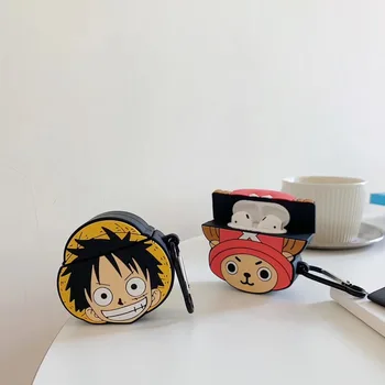 

3D Luffy case For apple airpods 1 2 Charge protect box Hot Anime One piece Chopper silicone earphone cover Keychian Accessories