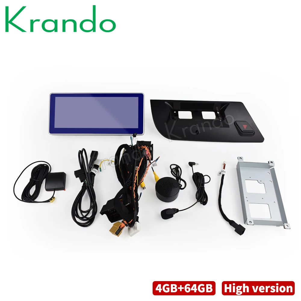 Krando Android 10.0 4G 128G 10.25'' IPS Screen Car Radio Player Navi for Audi A4 A4L A5 2009-2016 Audio GPS Wireless Carplay