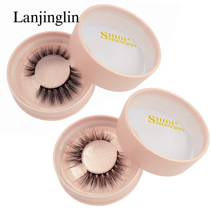 LANJINGLIN, 1 пара, натуральные накладные ресницы, длинные ресницы для наращивания, макияж, 3d, норковые ресницы ручной работы, поддельный комплект для ресниц - Цвет: 1 PC 70P and 71P