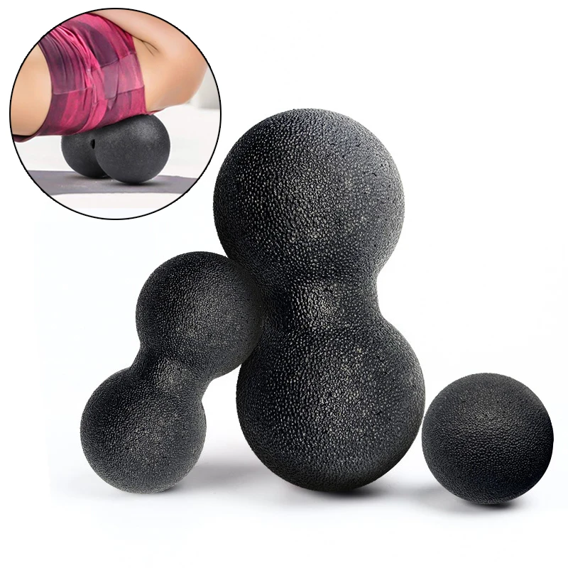Mini EPP piłka Fitness podwójna piłka do masażu Lacrosse mobilność piłka Peanut do samodzielnego uwalniania tkanki głębokiej jogi