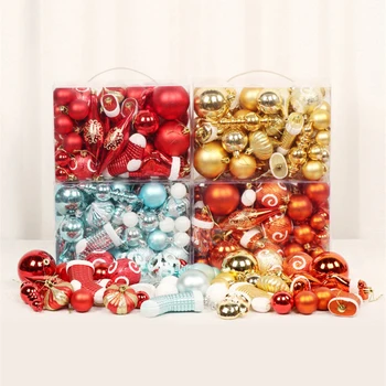 

60pcs Christmas Decorations for Home Christmas Tree Pendant Ornaments Ball Plastic Bauble Xmas Party Hanging Ball New Year Decor