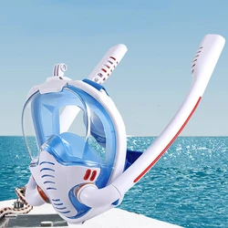2020 Full Face Snorkeling Scuba Masks Diving Masks Underwater Anti-fog Anti-Leak Safe and Waterproof Swimming Adult Children