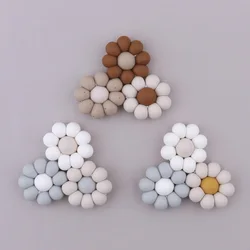 BPA Free Silicone Teething Infant Chewing Toy Rodent Cartoon Flower Teether Toys Portable Baby Healthy Baby Carriage Pendant
