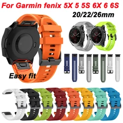 26mm 22mm Smart Watch Band Straps For Garmin Fenix 6 6S 6X 5X 5 5S 3 3HR Quick Release Fenix 5X Fenix 6X Strap Silicone Bracelet 26mm 22mm Smart Watch Band Straps For Garmin Fenix 6 6S 6X 5X 5 5S 3 3HR Quick Release Fenix 5X Fenix 6X Strap Silicone Bracelet