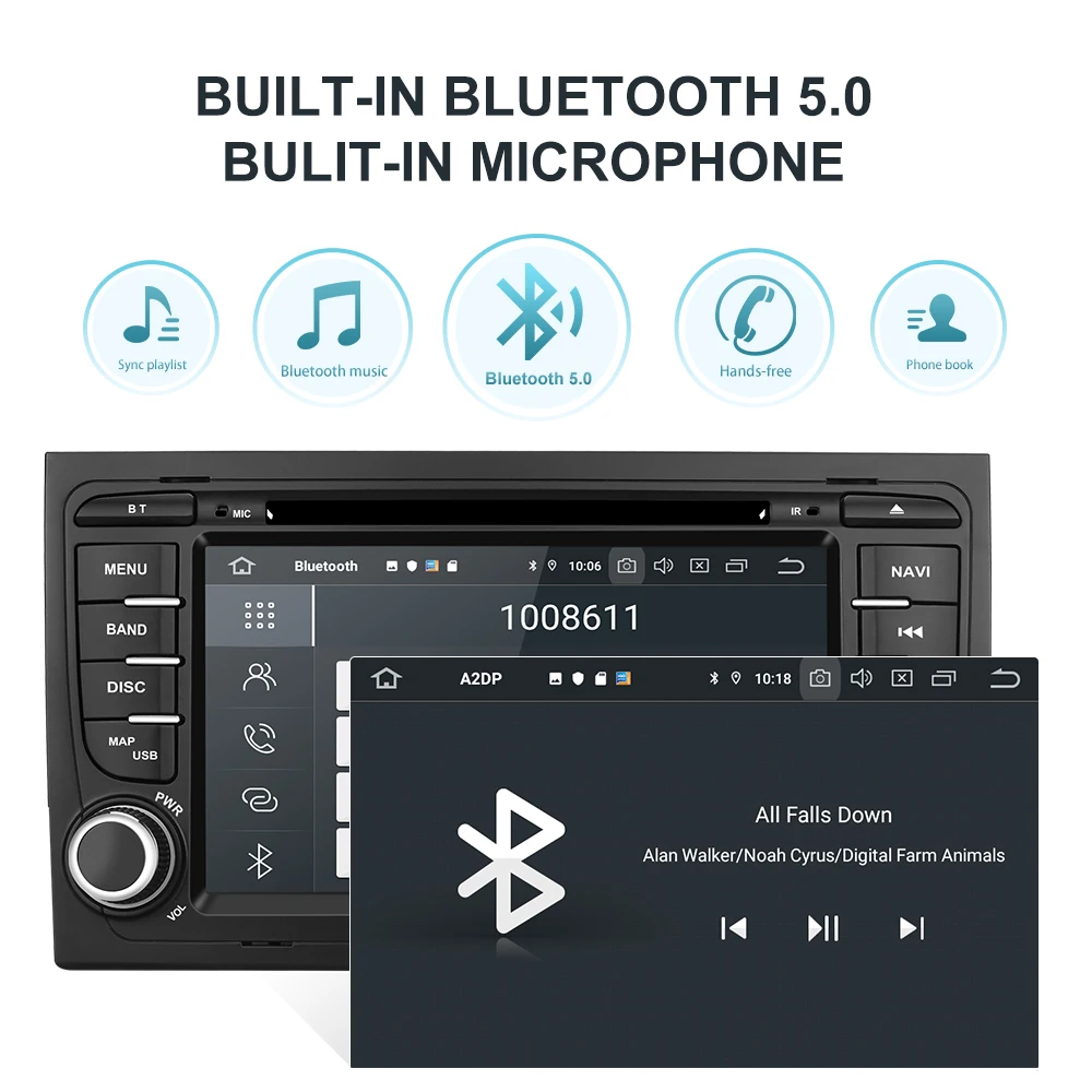 Isudar PX6 2 Din Android 10 автомобильный мультимедийный плеер GPS DVD для Audi/A4/S4 2002 2008 Automotivo