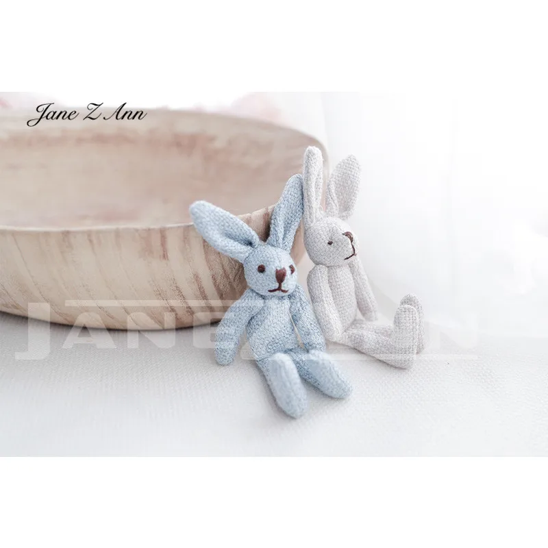 Jane Z Ann новорожденный реквизит для фотосессии Милая вязаная ручная работа кролик кукла животное Фото аксессуары подарок для ребенка