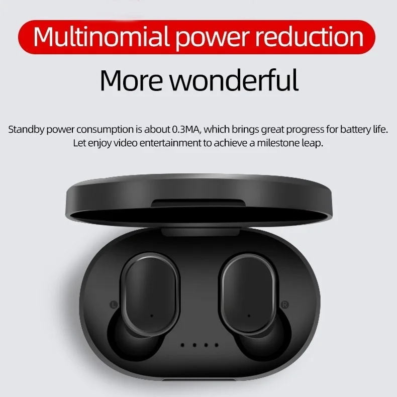 TWS Wireless Earphones IPX5 Sport Bluetooth Headset Hifi Stereo Headphones Mini In Ear Bluetooth Earbud PK Airpods Freebuds HBQ