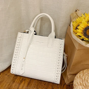

Alligator Leather Handbag Crossbody Bags For Women 2020 Trend Female Large Capacity Shoulder Bag Lady Branded Hand Tote Bag
