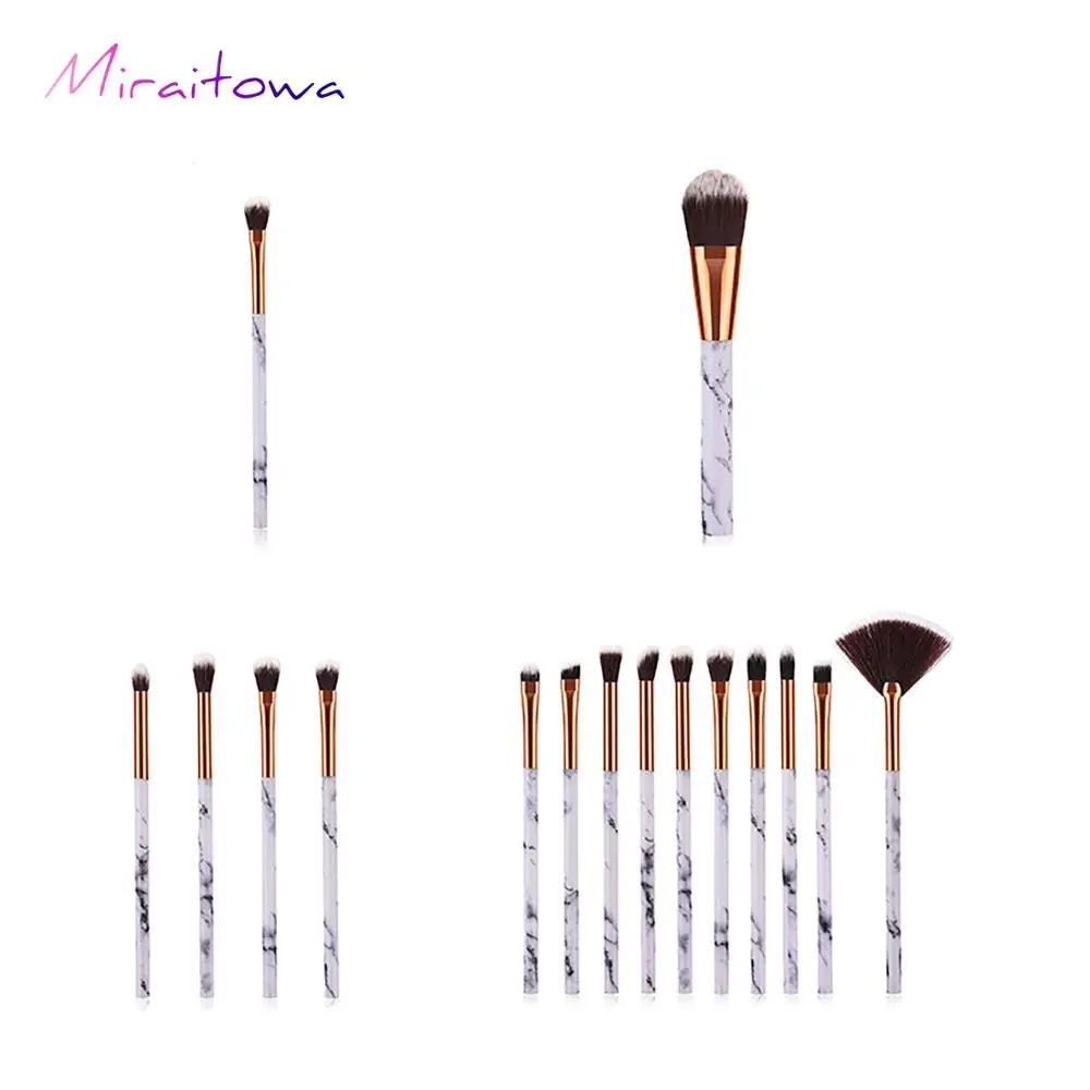 Marbling Makeup Brushes Set Marble Pattern Brush Set Eye Shadow Concealer Beauty Make Up Brush Kit Cosmetic Tools