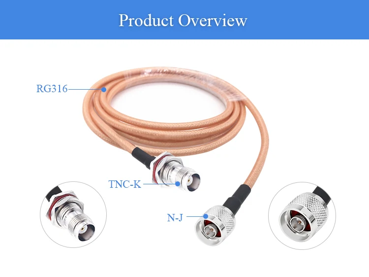 Удлинительный кабель с адаптером TNC Женский к N мужской удлинитель RG316 удлиненный провод