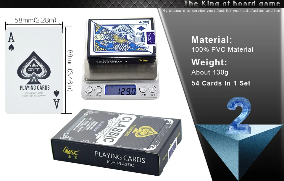 K8356 Plastic Playing Cards Texas Hold'em Poker Cards Narrow Brand PVC Poker Board Games Waterproof Wearable Bridge Can  Washed (8)