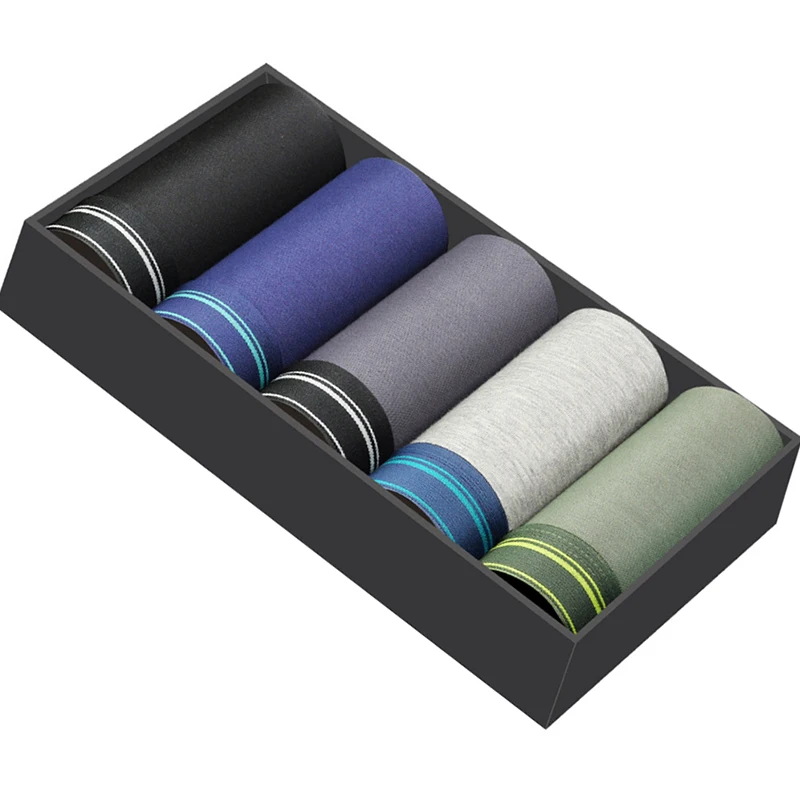 

Men's Cotton Boxers Shorts Underwear Mens Comfortable Underpants Flexible Solid Breathable Shortsboxers Hot Sale