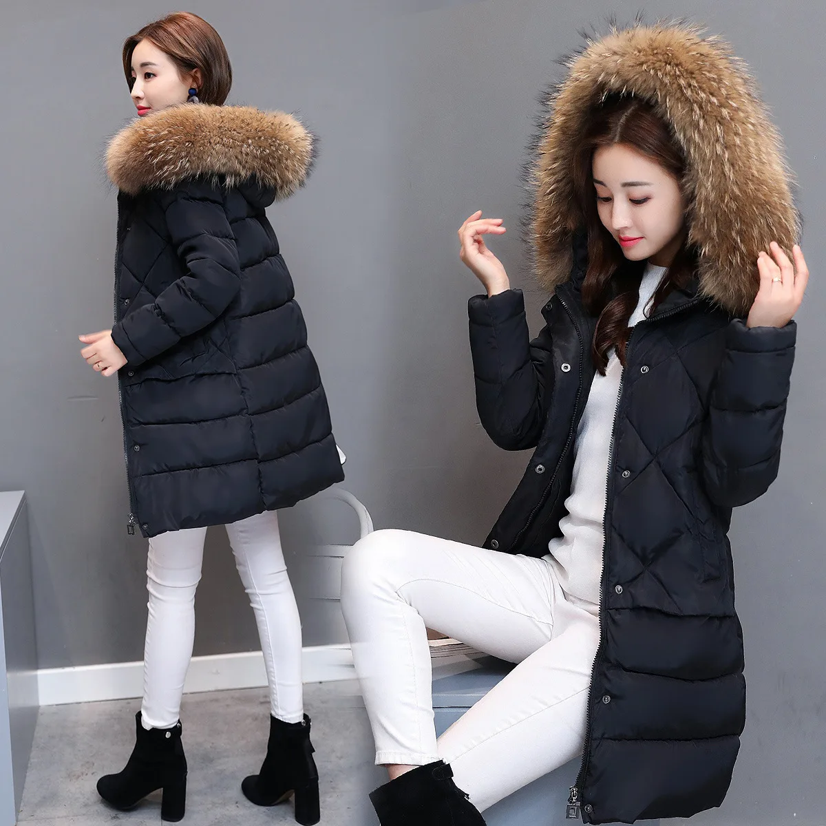

Cotton Fashion Cotton-padded Clothes Women's Mid-length Korean-style 2019 New Style Winter Cotton-padded Jacket Loose-Fit WOMEN'