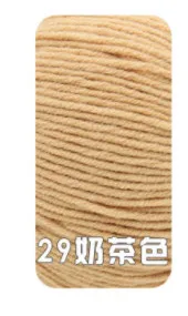 1 шар х 50 г DK Детская шерстяная пряжа 4ply чёсаный молочный хлопок ручная вязка крючком Новая пряжа - Цвет: 28