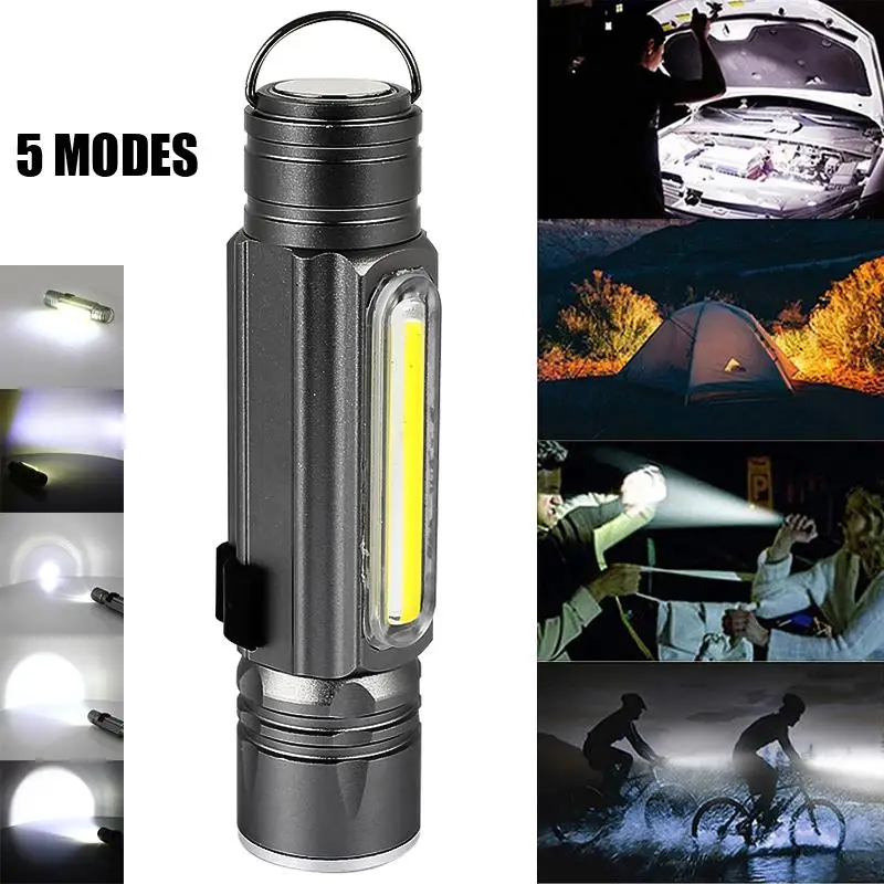 

Super Bright Stretch Zoom Silver Zoomable Hiking LED Flashlight Emergent Lamp Climbing Tactical Military Torch Camping