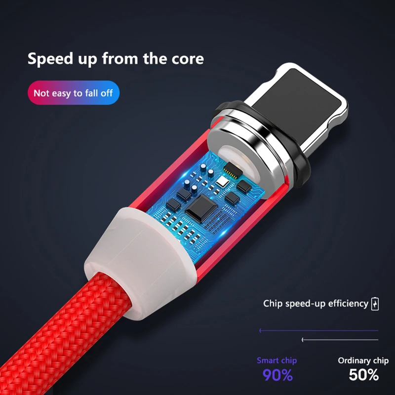 Магнитный usb-кабель для быстрой зарядки для Iphone TYPE-C, Micro USB, Android, IOS, линия передачи данных для Xiaomi Redmi, samsung, магнитный шнур