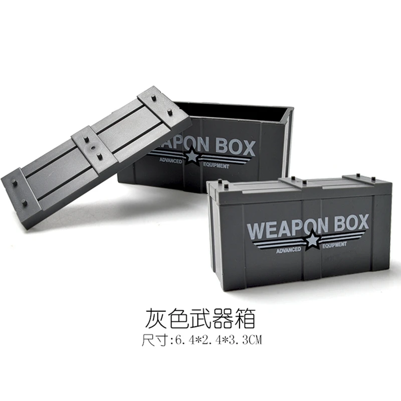 

Military Bricks Single sale Diy Weapon Box Arms Set Gray Building Blocks Model Toy For Children MPJ017 Gifts Toys Militarys