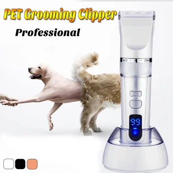 

Home LCD Display Pet Dog Hair Trimmer Rechargeable Animal Grooming Clippers Cat Cutter Shaver Electric Scissor