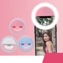 

Fill-in Lighting Portable LED Selfie Circular Ring Light Lamp Clip-on Smartphone Flash Light Camera Phone Selfie Light
