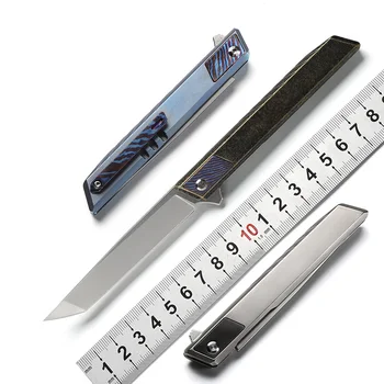 

DICORIA Djinn tactics folding knife ball bearing M390 blade titanium handle camping hunting outdoor Survival knives EDC Tools