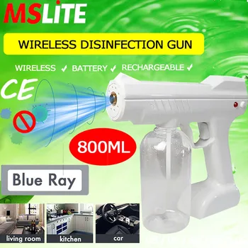 

novedades 2020 disinfection spray machine blue light micro nano wireless battery gun portable steam sterilization machine