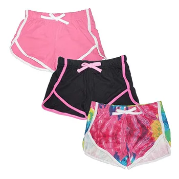 

Child Girls 3 Piece Workout Stylish Drawstring Yoga Pants Sports Shorts for girls clothes toddler girl clothing