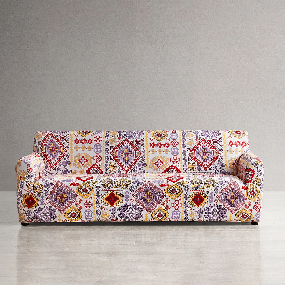 

Elastic printing sofa cover multicolor living room sofa chair home decoration 1/2/3/4 seat pet stretch polyester sofa cover