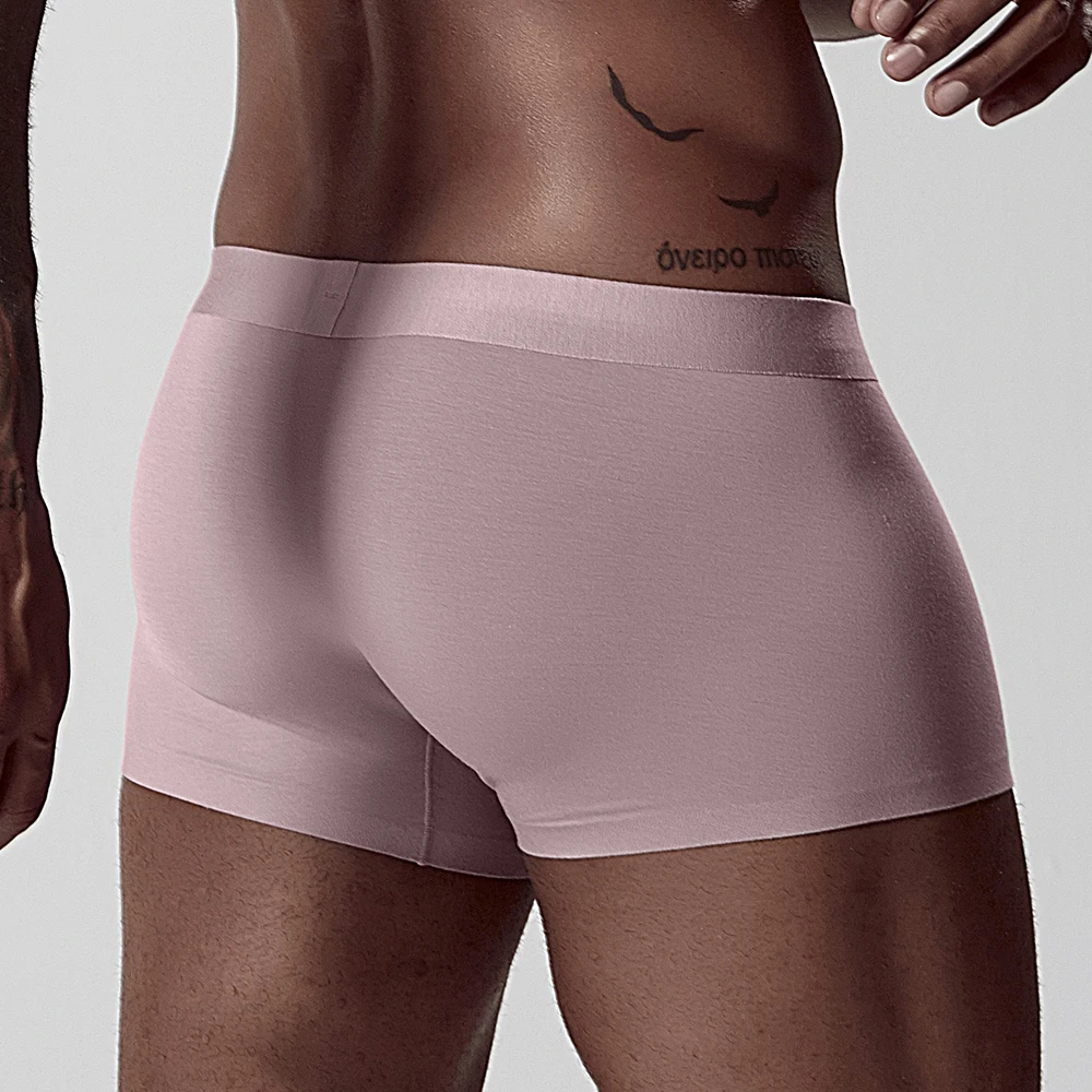 ADANNU Brand Men Underwear Boxer Modal Breathable Comfortable Underpants Male Panties Cueca Tanga Men Boxers Shorts Calzoncillo - Цвет: AD308-pink
