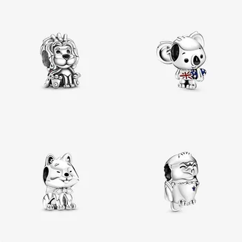 

2020 New 925 Sterling Silver Bead Exquisite Lion And Lovely Dog Beaded Fit Pandora Women Bracelet & Necklace Diy Jewelry