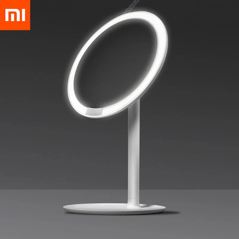 Xiaomi Mijia HD зеркало для макияжа, зеркало дневного света, косметическое зеркало, лампа для макияжа, usb зарядка, освещение, здоровье, красота, регулируемая - Цвет: White