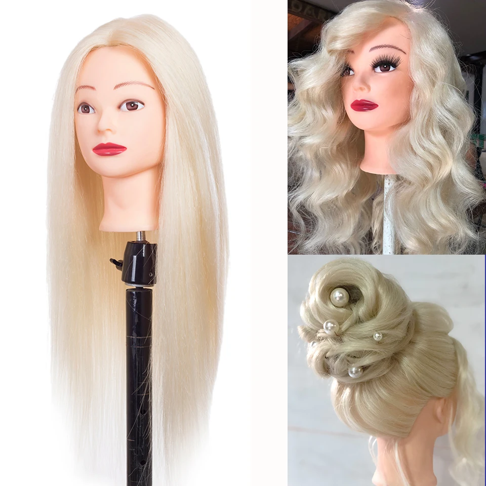 85% Real Human Hair Mannequin Head for Hairdressing Training Hairstyles  Practice